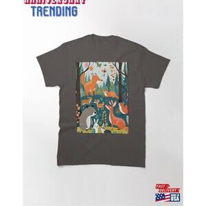 Whimsical Forest Animals Vibrant Childrens Tshirt Classic Unisex